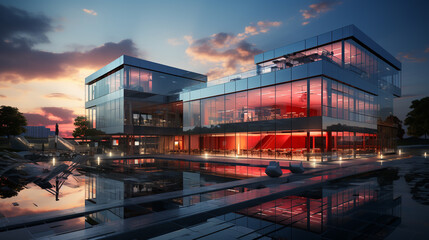 Fototapeta premium Office building. Generative ai