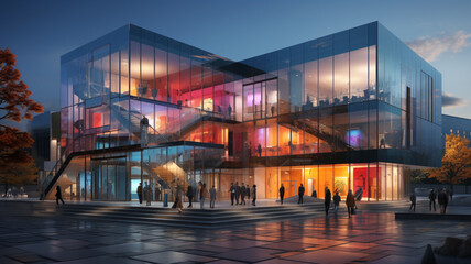 Office building. Generative ai