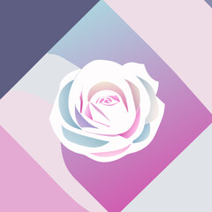 rose, Watercolor, pastel colors, vector, white background, clip art, Seamless patterns, repeating tiled patterns design, flat illustration, outlined, Vector, art station, digital print