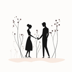 couple in love icon. Wedding Married couple icon on white background for web and mobile