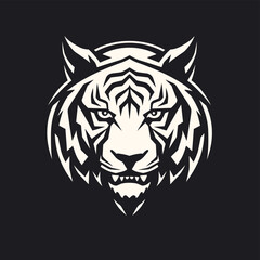Tiger head illustration tattoo clip art template sticker t shirt design esport logo 