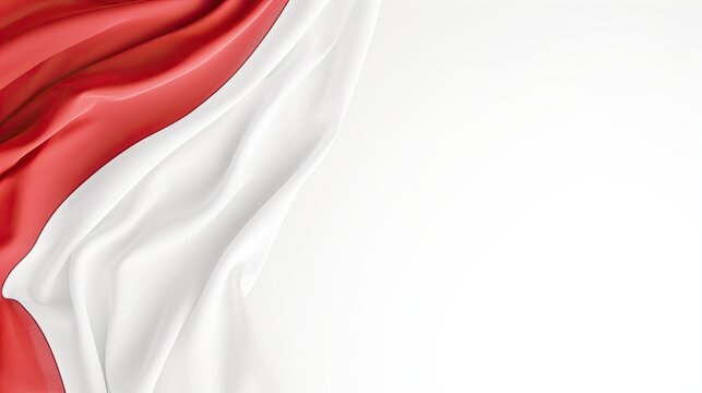 Indonesia flag of silk with copyspace for your text or images and white background