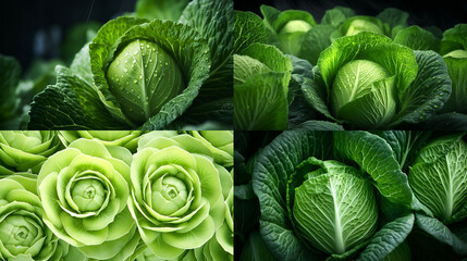 Fototapeta premium cabbage in a greenhouse