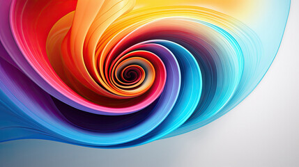 Glass colorful swirl background 3d render illustration wallpaper