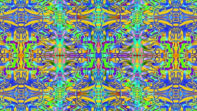 Hypnotic abstract 3D moving rainbow colours pattern
