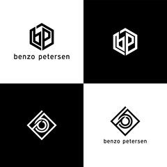 BP letter. creative monogram logo design