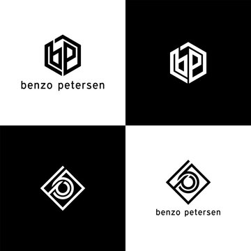BP letter. creative monogram logo design