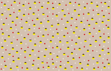seamless pattern with pudding