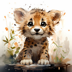Cheetah Watercolor