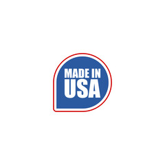 Made in USA speech bubble icon isolated on transparent background