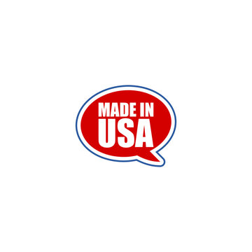 Made in USA speech bubble icon isolated on transparent background