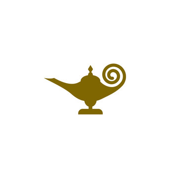 recommend clip art: Magic lamp or Aladdin lamp icon isolated on transparent background