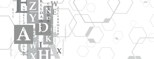 abstract background with alphabet	
