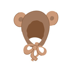 scarf winter hat kid cartoon. cap girl, clothes cute, warm young scarf winter hat kid sign. isolated symbol vector illustration