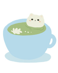 cat tea cup