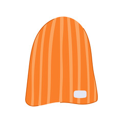 cap winter hat man cartoon. cold clothes, scarf accessory, warm male cap winter hat man sign. isolated symbol vector illustration