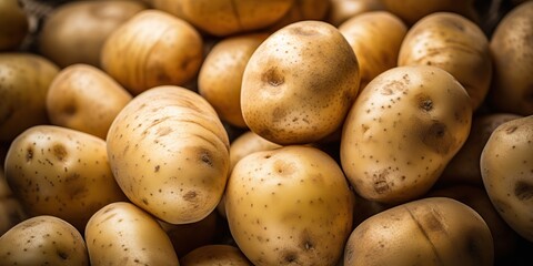 AI Generated. AI Generative. Fresh organic eco vegetable potatoes. Natural meal food growing harvest. Graphic Art