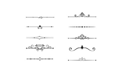 Dynamic Vector Line Art Smooth Strokes, Straight Lines, Swirly Decorations V15