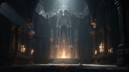 Obraz na płótnie Canvas Castle dungeon with a beam of light