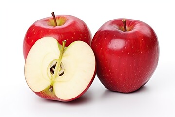Ripe Apple Slice with Juicy Texture and Organic Nature