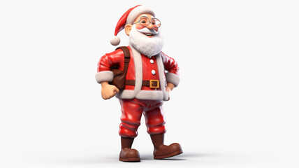 Santa claus isolated character 3d isolated character isolated, christmas image, 3d illustration images