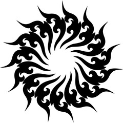 thai art pattern radial shape for decorative,poster,invitation card,tattoo,design,website,printing,logo,etc.
