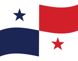 Panamanian flag. Flag of Panama. Panama flag wave
