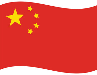 Chinese Flag. Flag of China. China flag wave