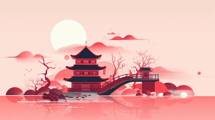Chinese style. Beautiful background