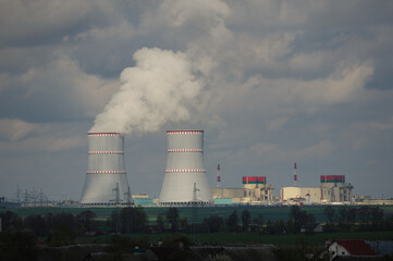 April 2023. Belarusian nuclear power plant. 