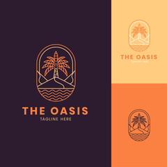 Beautiful oasis logo template, Logo Design, Beautiful logo design