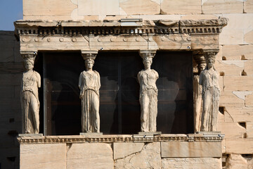 The Caryatid Porch of the Erechtheion, Athens, Greece
