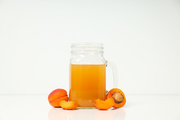 Composition with apricot, concept of tasty and fresh fruit