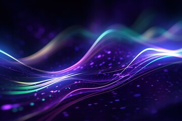 abstract futuristic background with pink blue glowing neon moving high speed wave lines and bokeh lights. Data transfer concept Fantastic wallpaper