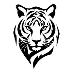 tiger head vector isolated on white background.
