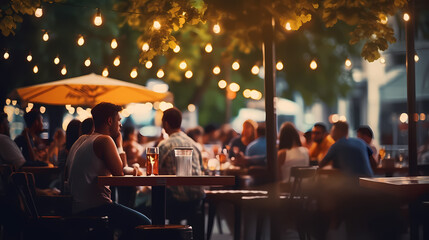 Restaurant at night 