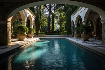 Private pool, side view