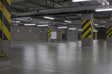 Modern Underground Parking Lot Interior