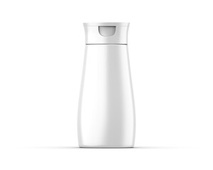 Blank white cosmetic container ready for your branding and design mockup template isolated on white background, 3d illustration.