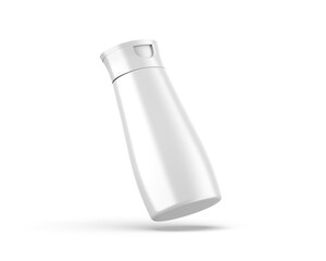 Blank white cosmetic container ready for your branding and design mockup template isolated on white background, 3d illustration.