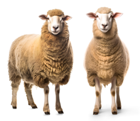 Merino Wool Sheep on isolated background