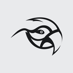 toucan simple mascot logo design