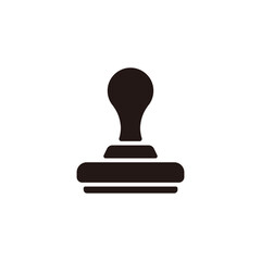 Stamp icon.Flat silhouette version.