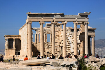 The temple of Erechtheion, Athens, Greece