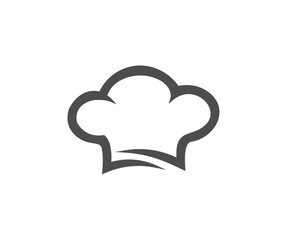 Chef hat logo design. Restaurant sign and symbol vector design and illustration.

