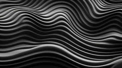 Obraz na płótnie Canvas A black and white photo of wavy lines