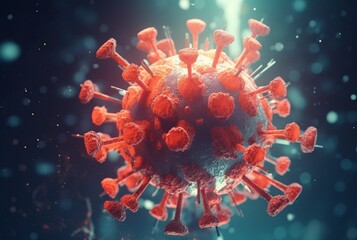 corona virus, microbiology and virology concept. generative ai