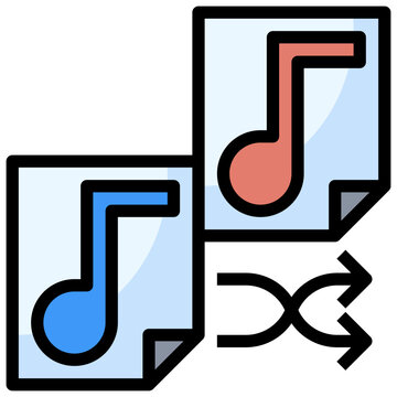 music notes exchange icon clip art preview
