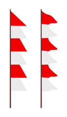 Umbul-umbul of Indonesian flag illustration vector design