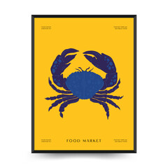 Abstract food posters template. Modern trendy Matisse minimal style. Kitchen and restaurant decor. Hand drawn design for wallpaper, wall decor, print, postcard, cover, template, banner.